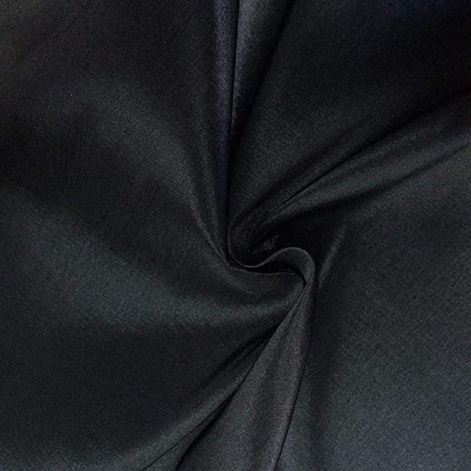 FabricLA Polyester Taffeta 100% Solid Fabric | Black - FabricLA.com