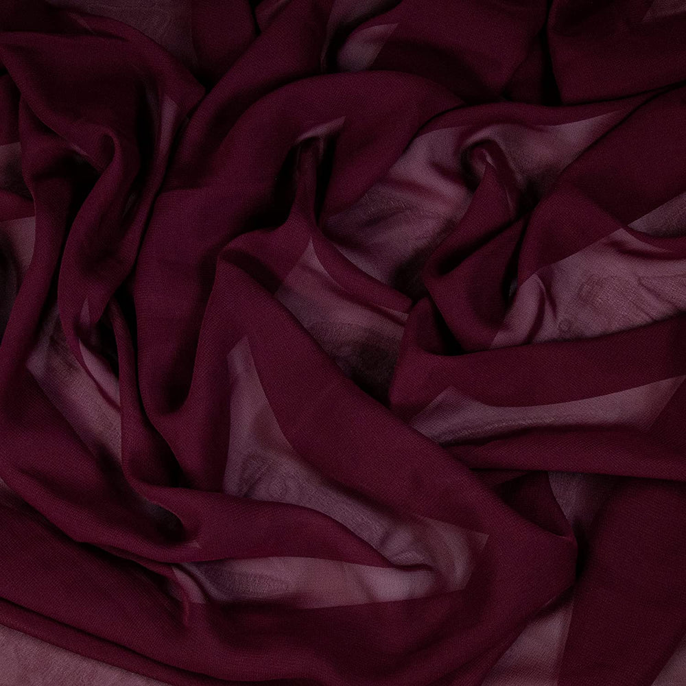 FabricLA Hi Multi Chiffon Fabric | Burgundy - FabricLA.com