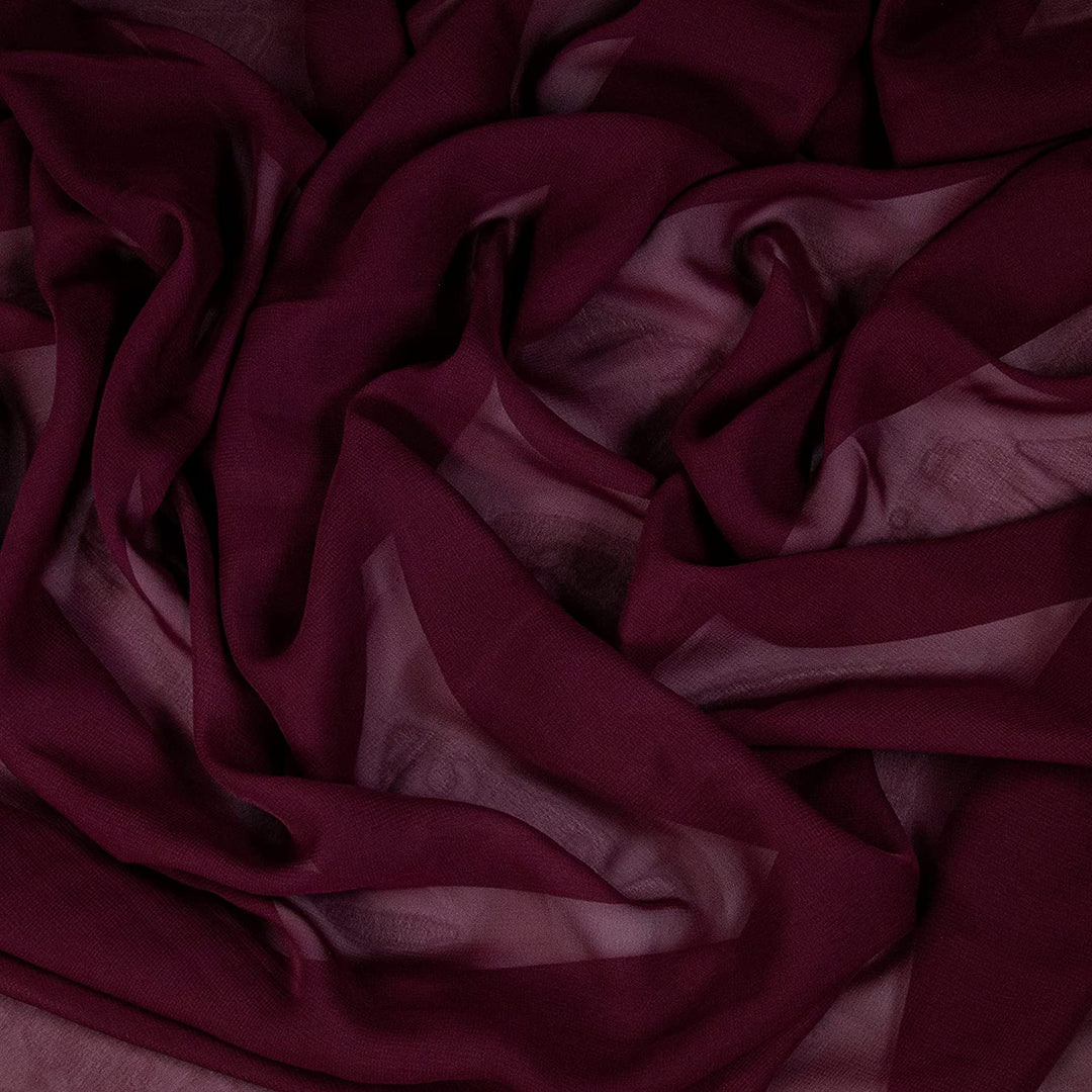 FabricLA Hi Multi Chiffon Fabric | Burgundy - FabricLA.com