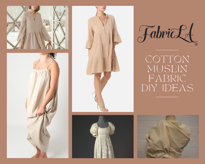 Unbleached Muslin Cloth Fabric - 100% Cotton, 62 Inches Wide | Premium Quality - FabricLA.com