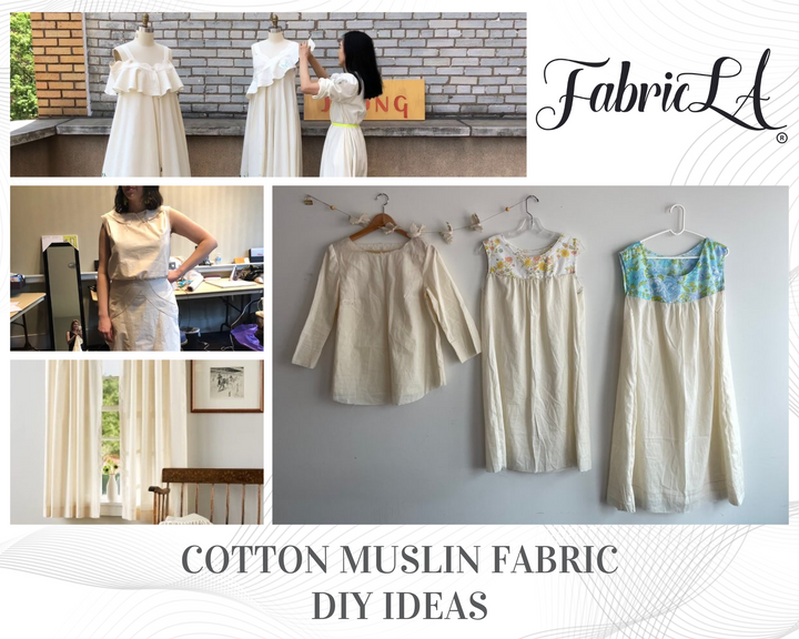 Unbleached Muslin Cloth Fabric - 100% Cotton, 62 Inches Wide | Premium Quality - FabricLA.com
