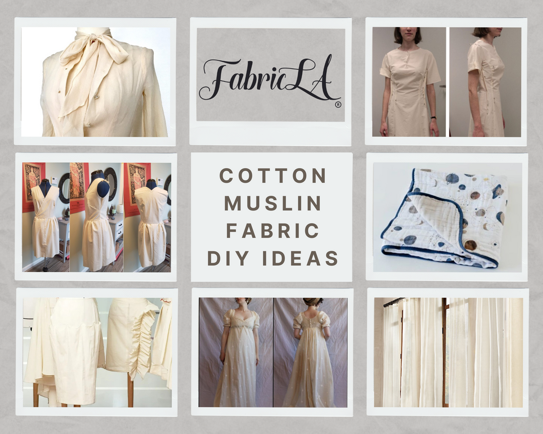 Unbleached Muslin Cloth Fabric - 100% Cotton, 62 Inches Wide | Premium Quality - FabricLA.com