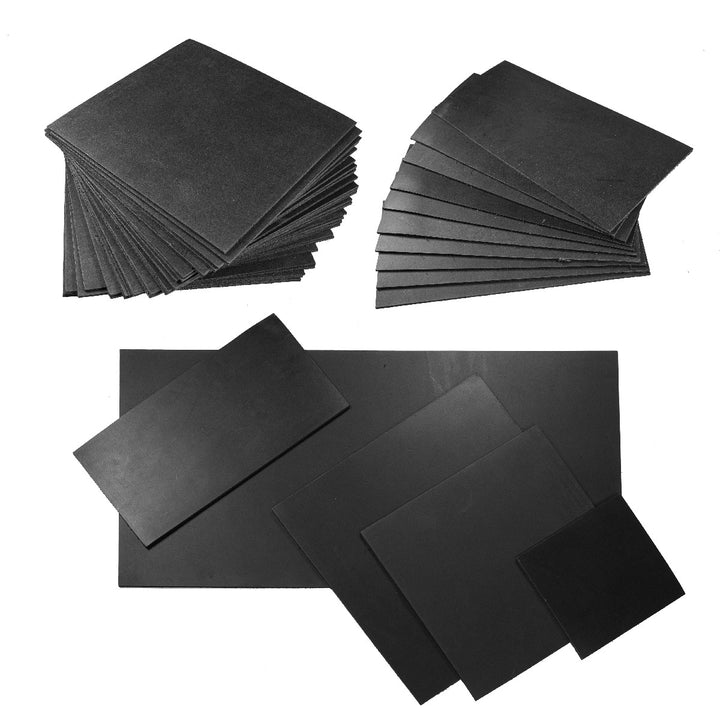 Tooling Leather Rectangles | Crafting Heavy Weight Full Grain Cowhide (2.8-3.00mm) | Crazy Black - FabricLA.com