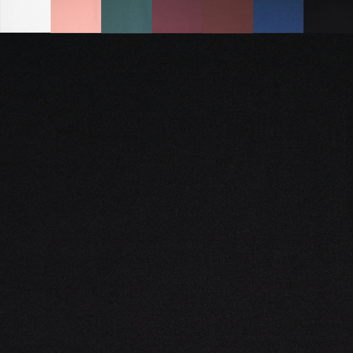 DTY double brushed poly spandex knit fabric in Black – yard view
