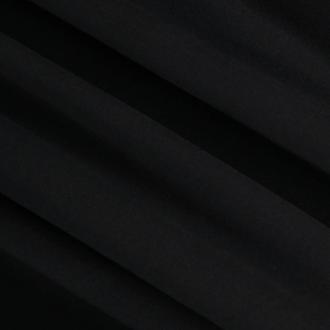 Close-up texture of double brushed poly spandex knit – Black