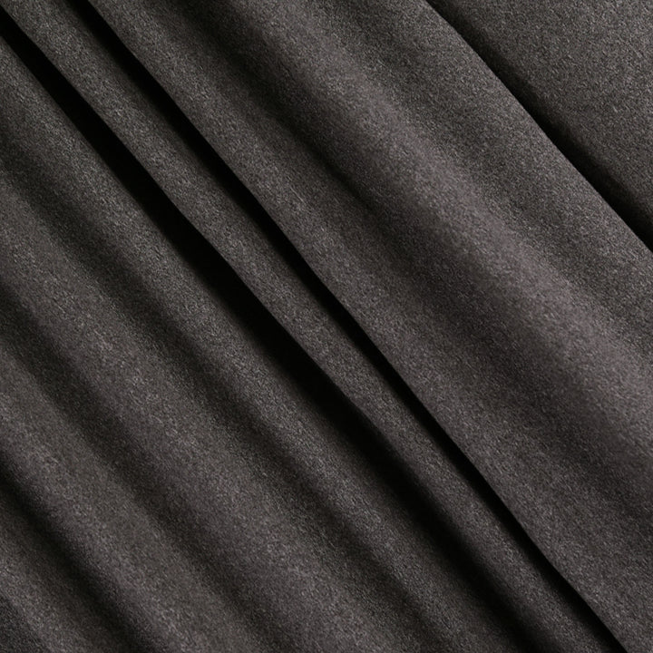 DTY double brushed poly spandex knit fabric in Charcoal – yard view