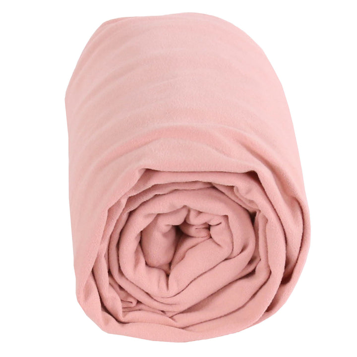 4-way stretch demo – DTY DBP knit Dusty Rose