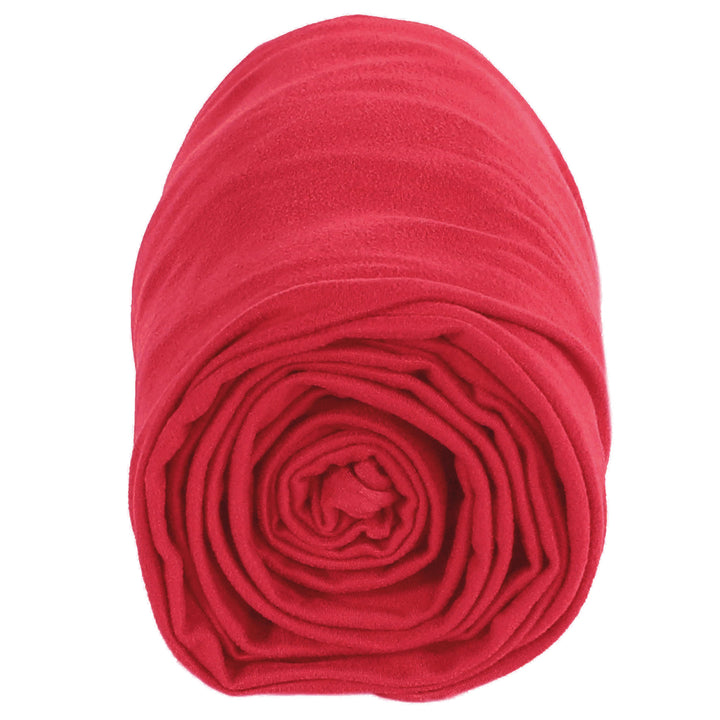 FabricLA DTY Double Brushed Polyester Spandex Knit Fabric | Red - FabricLA.com