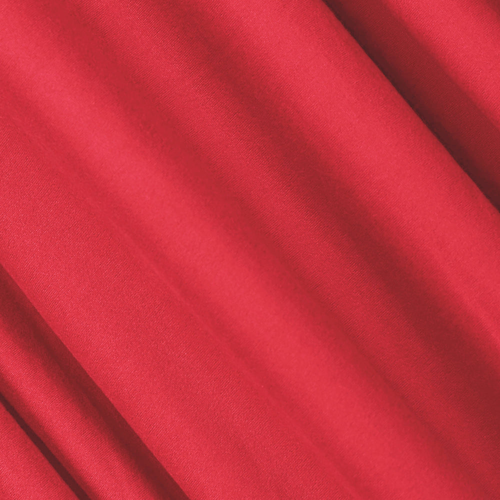 FabricLA DTY Double Brushed Polyester Spandex Knit Fabric | Red - FabricLA.com