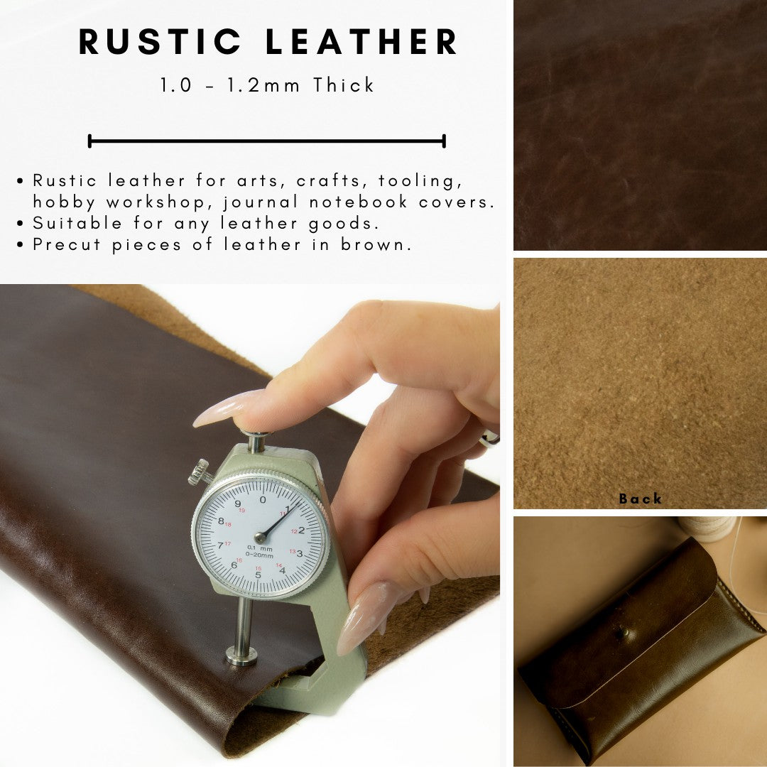 Genuine Leather Tooling and Crafting Sheets | Heavy Duty Full Grain Cowhide (1.0-1.2mm) | Denver Brown - FabricLA.com