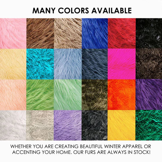 FabricLA Faux Fur Fabric Scraps Many Colors FabricLA