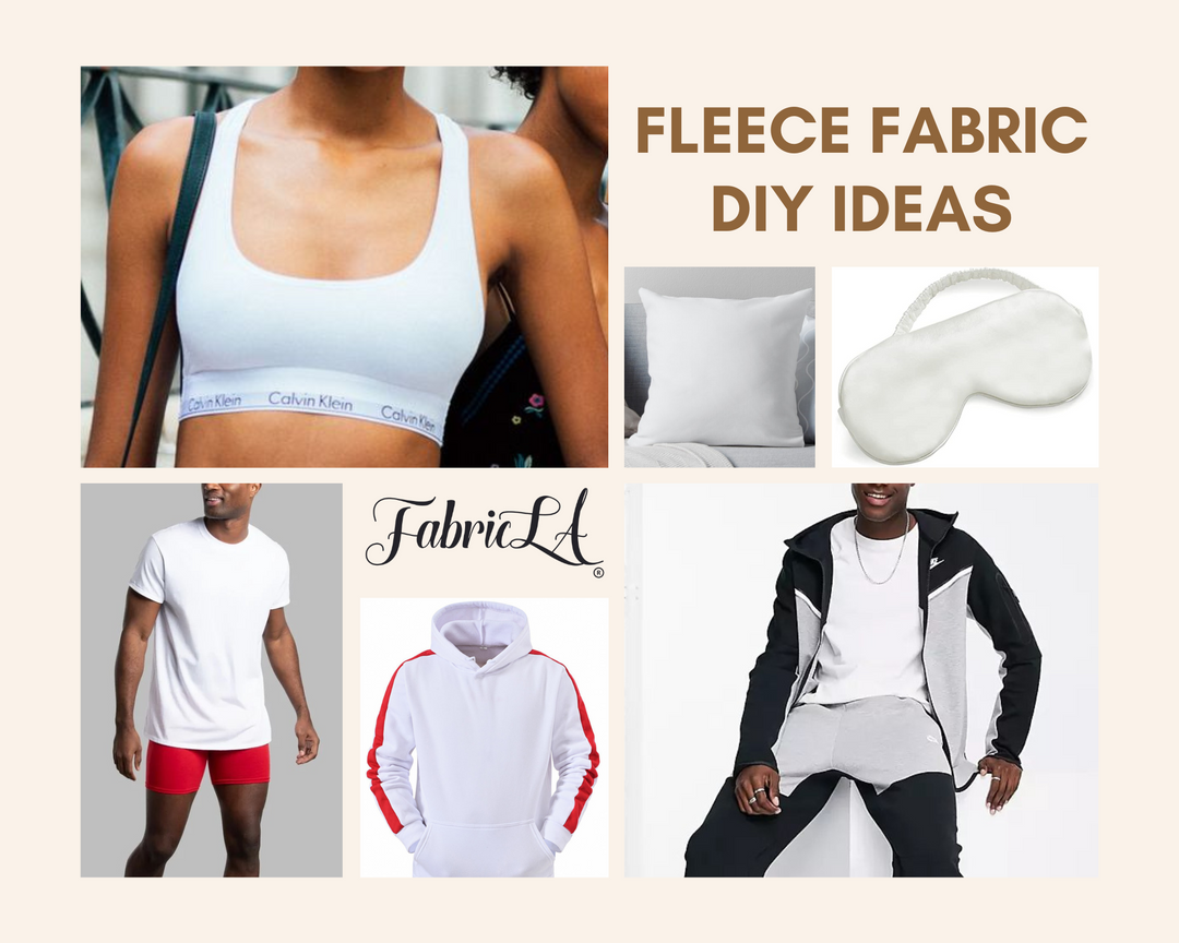 White Sweatshirt Fleece Fabric 60" Wide - Polyester Cotton Blend | FabricLA - FabricLA.com