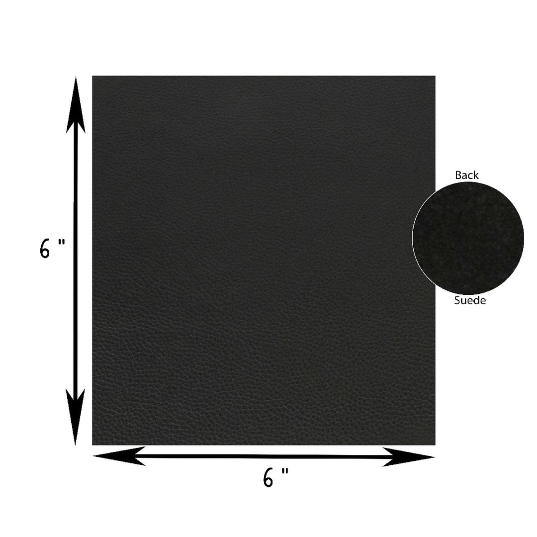 Genuine Leather Tooling and Crafting Sheets | Heavy Duty Full Grain Cowhide (1.2-1.4mm) | Flotter Black - FabricLA.com