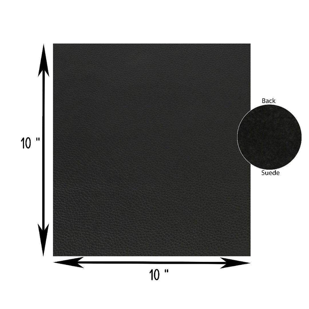 Genuine Leather Tooling and Crafting Sheets | Heavy Duty Full Grain Cowhide (1.2-1.4mm) | Flotter Black - FabricLA.com