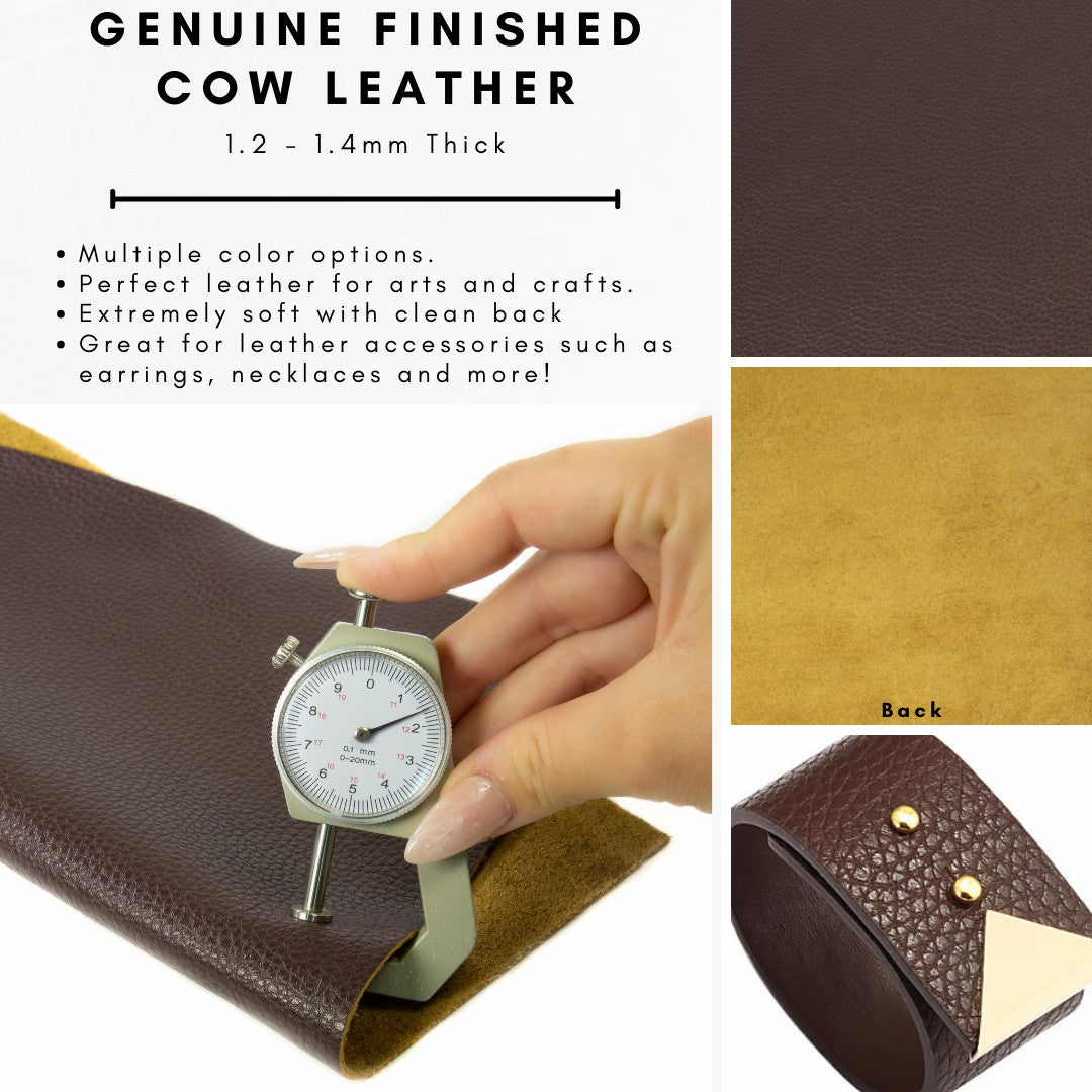 Genuine Leather Tooling and Crafting Sheets | Heavy Duty Full Grain Cowhide (2mm) | Flotter Brown - FabricLA.com