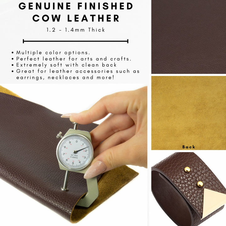 Genuine Leather Tooling and Crafting Sheets | Heavy Duty Full Grain Cowhide (2mm) | Flotter Brown - FabricLA.com