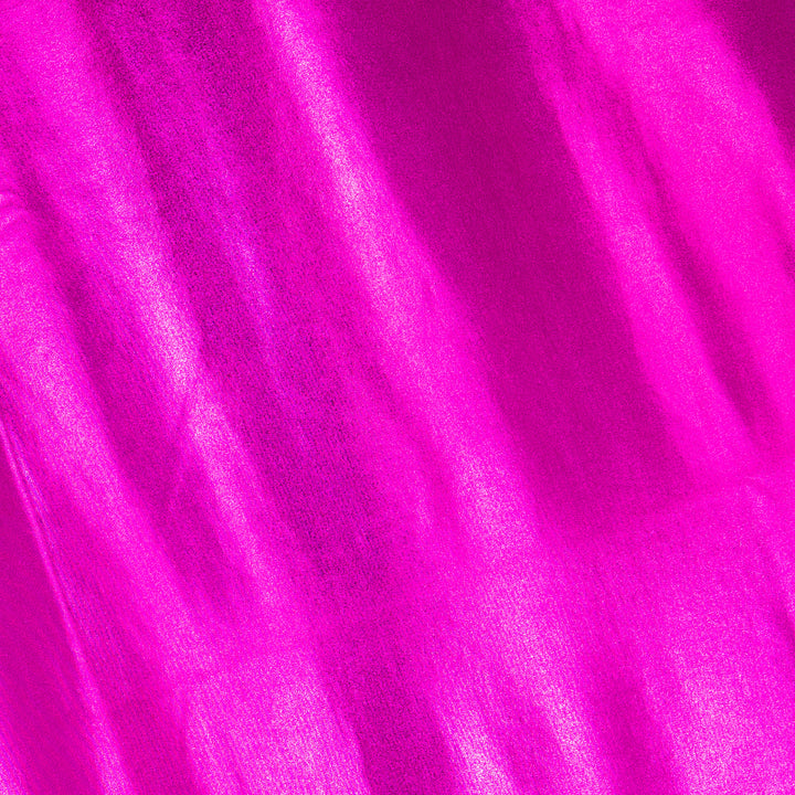 Metallic Lame Foil Spandex Knit Fabric | Fuchsia - FabricLA.com
