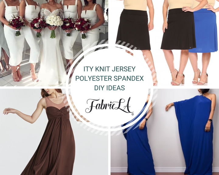 ITY Polyester Spandex Fabric | Black - FabricLA.com