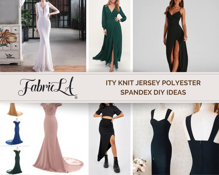 ITY Polyester Spandex Fabric | Black - FabricLA.com