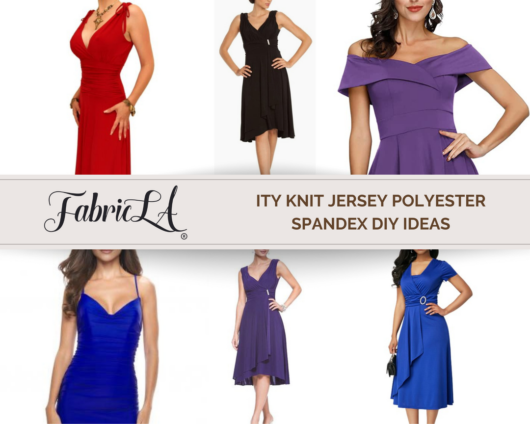 ITY Polyester Spandex Fabric | Red - FabricLA.com