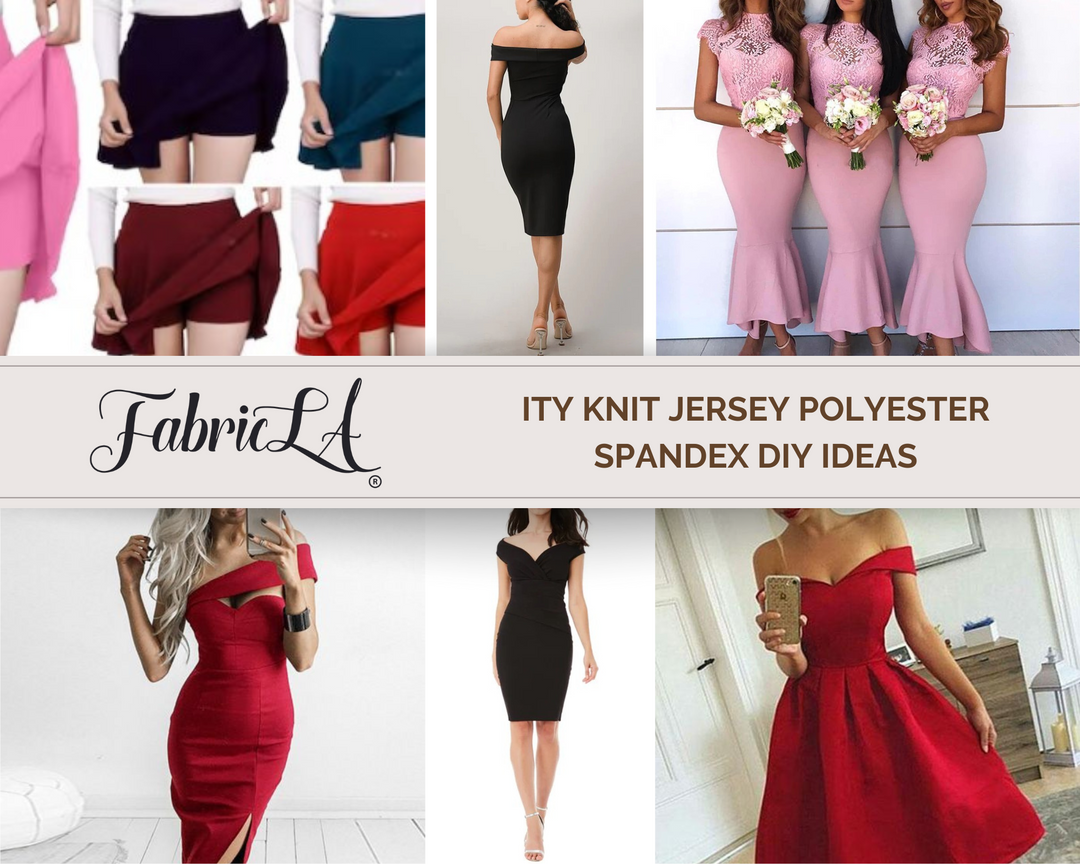 ITY Polyester Spandex Fabric | Silver - FabricLA.com
