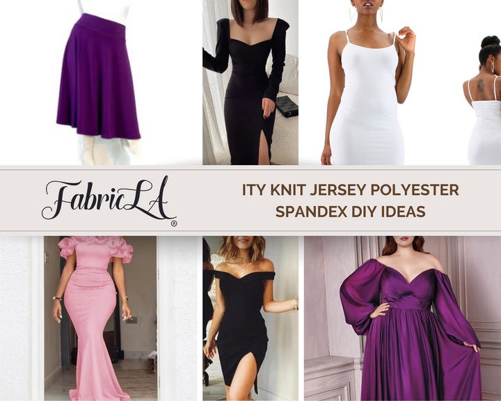 ITY Polyester Spandex Fabric | White - FabricLA.com