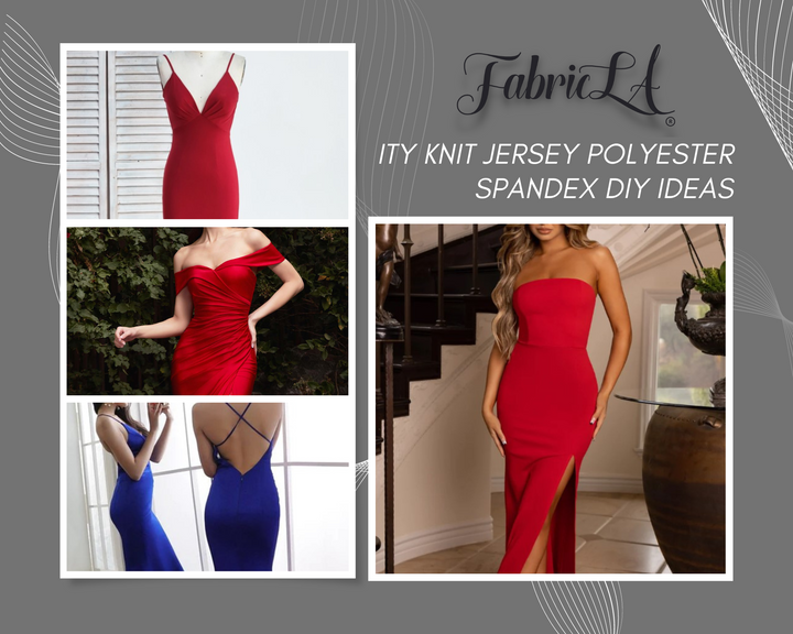 ITY Polyester Spandex Fabric | Red - FabricLA.com