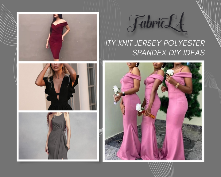 ITY Polyester Spandex Fabric | Silver - FabricLA.com