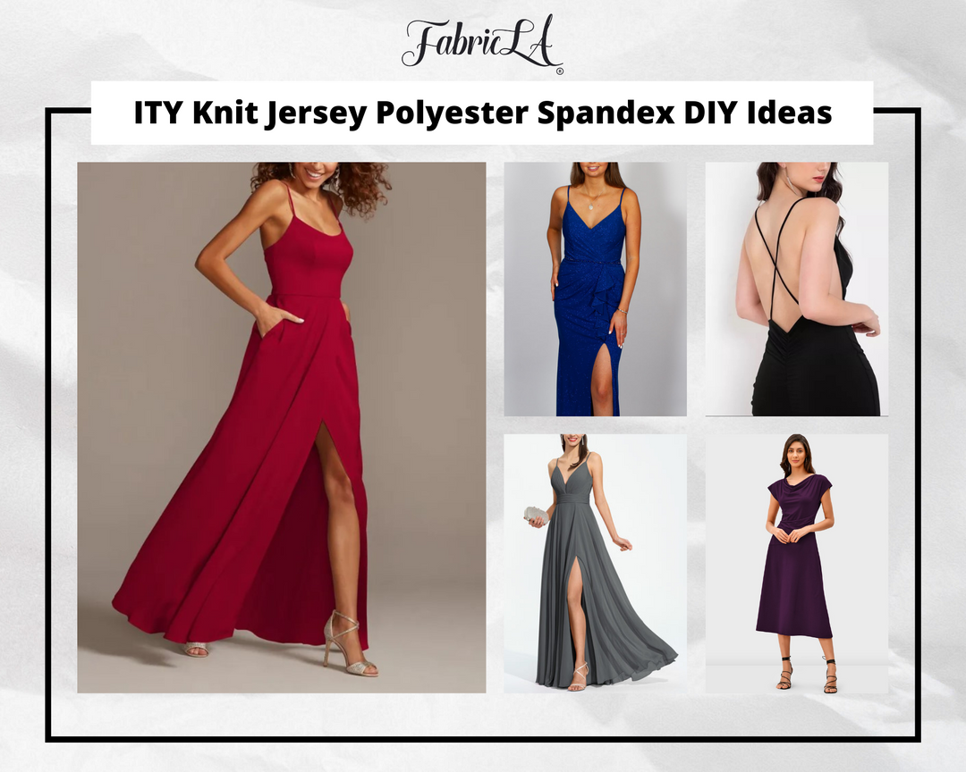 ITY Polyester Spandex Fabric | White - FabricLA.com