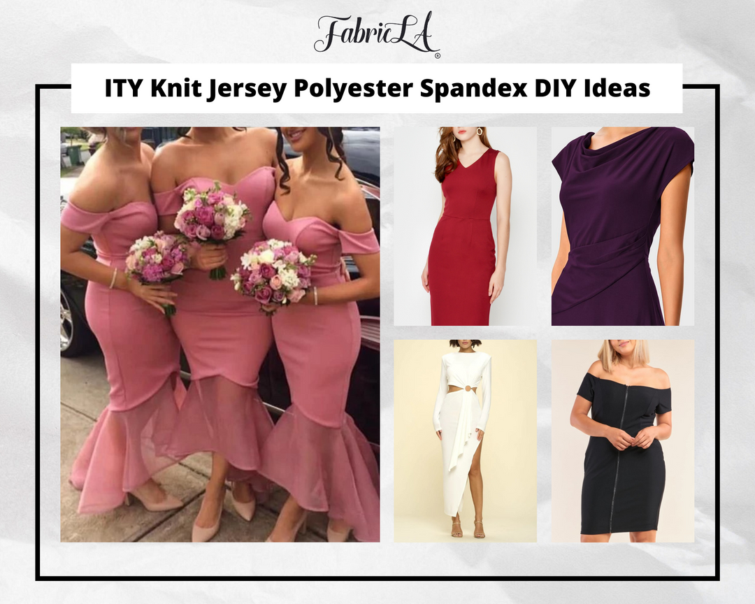 ITY Polyester Spandex Fabric | Silver - FabricLA.com