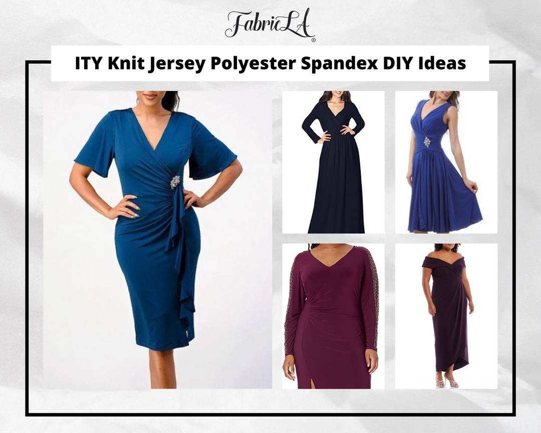 ITY Polyester Spandex Fabric | Charcoal - FabricLA.com