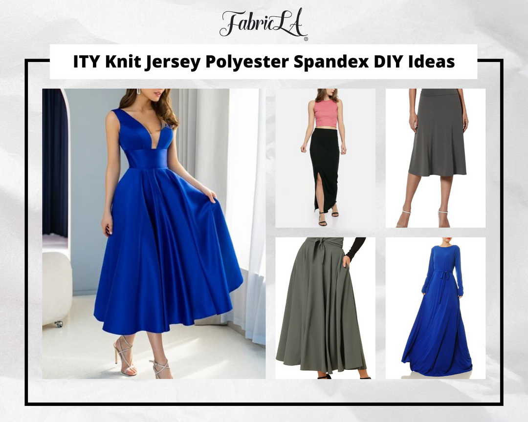 ITY Polyester Spandex Fabric | Royal Blue - FabricLA.com