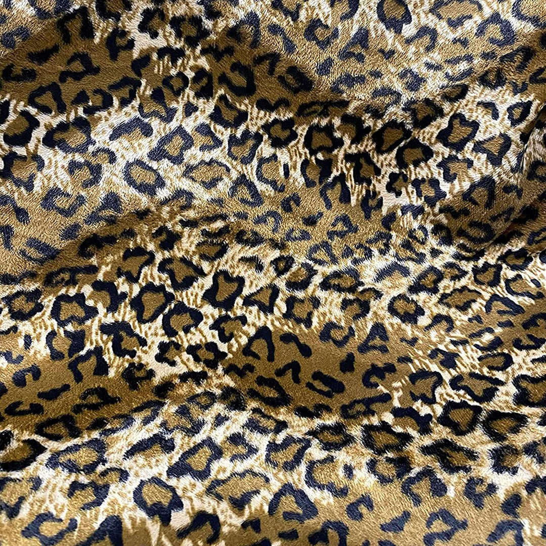 FabricLA Velboa S-Wave Short Pile Faux Print Fabric Material by The Yard | Jaguar - FabricLA.com