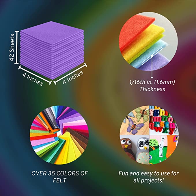 Acrylic Felt Craft Sheet Packs | Lavender A39 - FabricLA.com