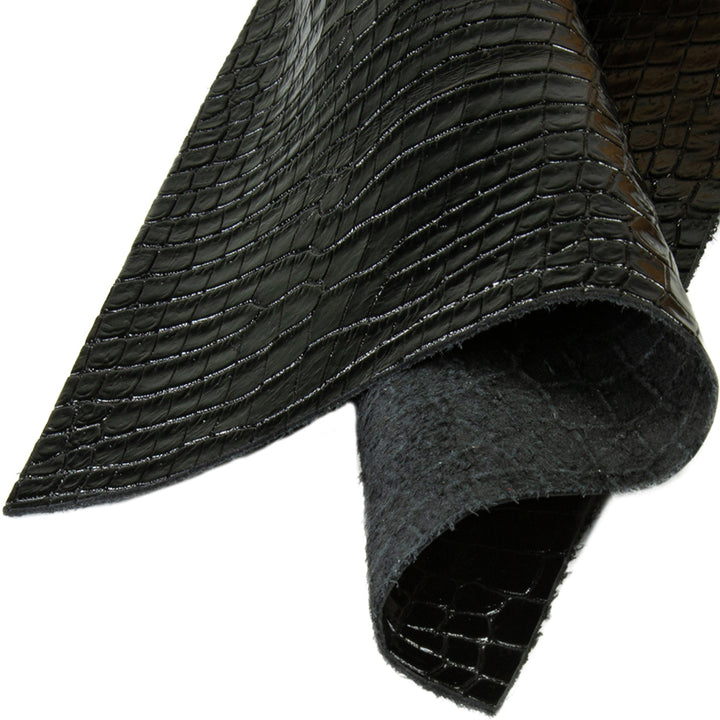 Genuine Leather Tooling and Crafting Sheets | Heavy Duty Full Grain Cowhide (1.2-1.4mm) | Little Tampa Black - FabricLA.com