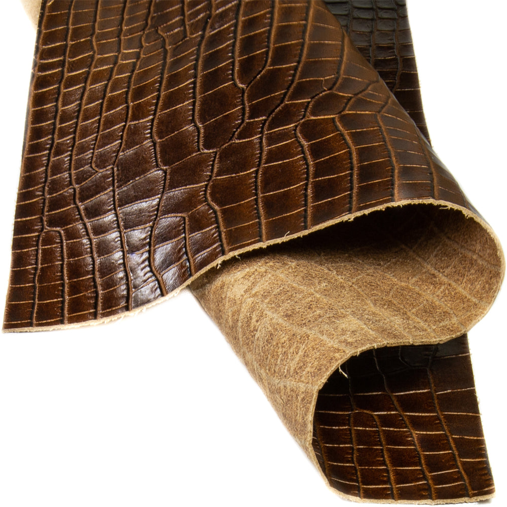 Genuine Leather Tooling and Crafting Sheets | Heavy Duty Full Grain Cowhide (0.8-1.0mm) | Little Tampa Brown - FabricLA.com
