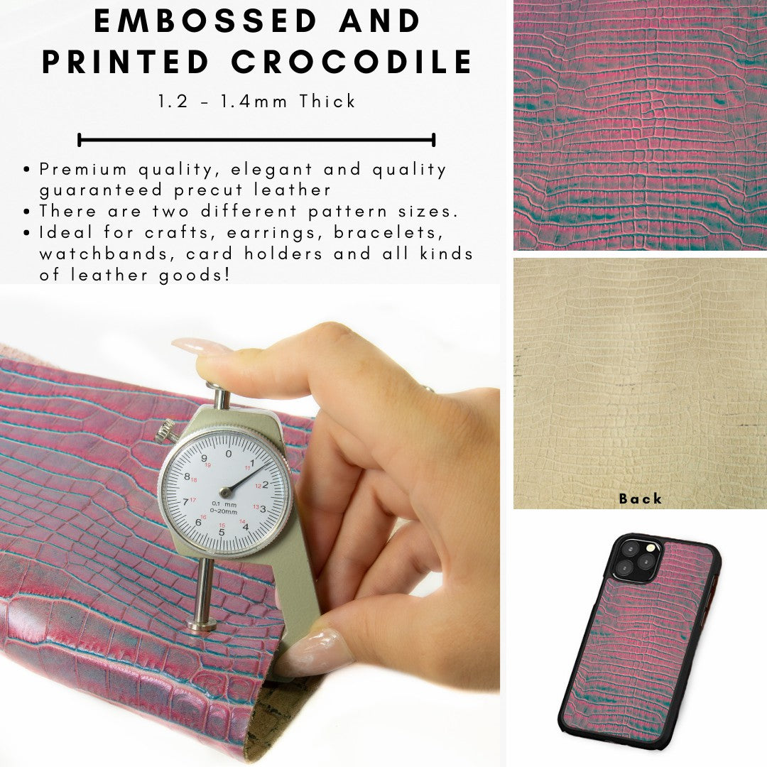 Genuine Leather Tooling and Crafting Sheets | Heavy Duty Full Grain Cowhide (1.2-1.4mm) | Little Tampa Pink - FabricLA.com