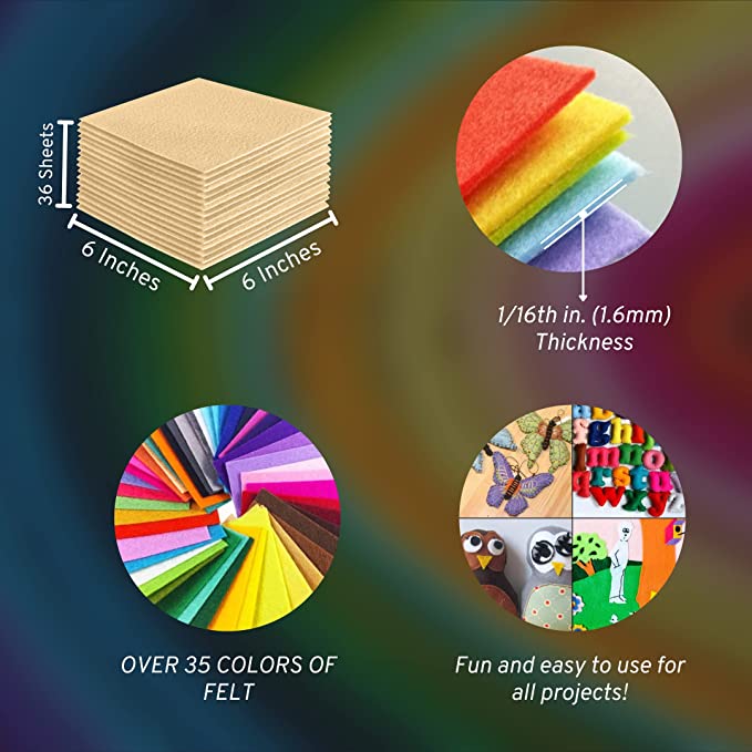 Acrylic Felt Craft Sheet Packs | M. Champagne - FabricLA.com