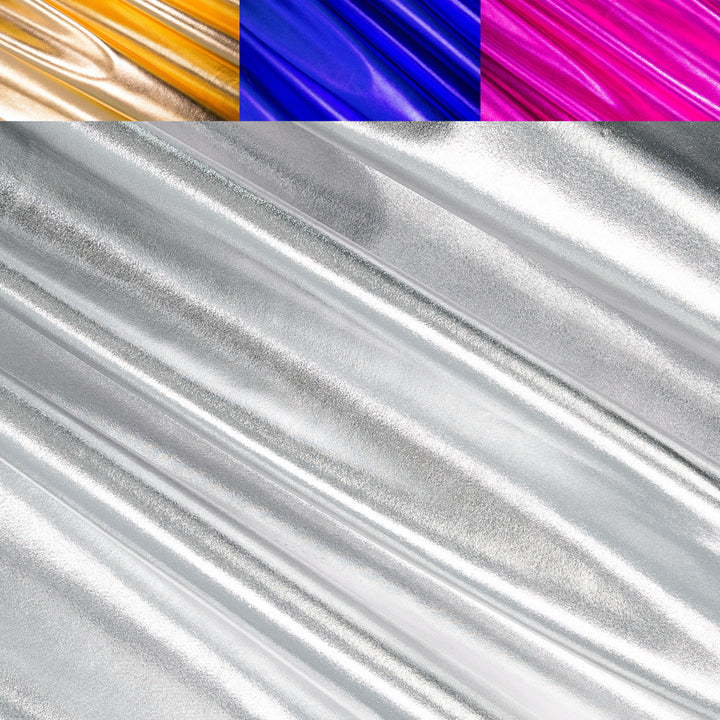 Metallic Lame Foil Spandex Knit Fabric | Many Colors - FabricLA.com