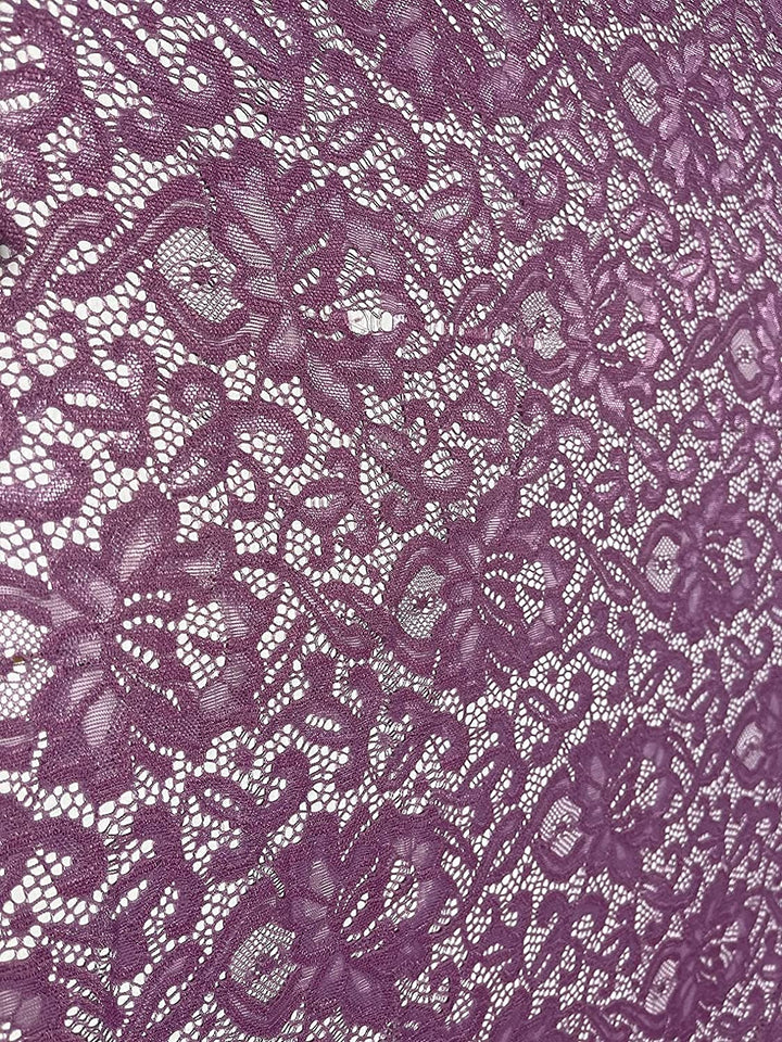 FabricLA | Nylon Spandex | Scallop Pattern | Lace Fabric | Mauve - FabricLA.com