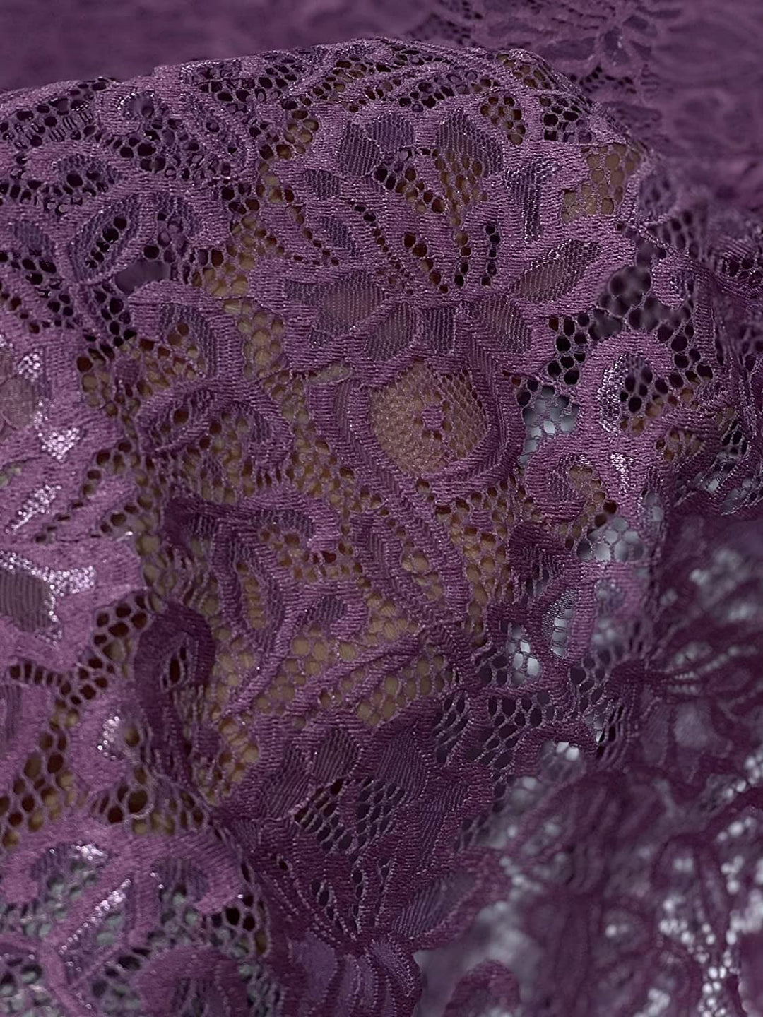 FabricLA | Nylon Spandex | Scallop Pattern | Lace Fabric | Mauve - FabricLA.com