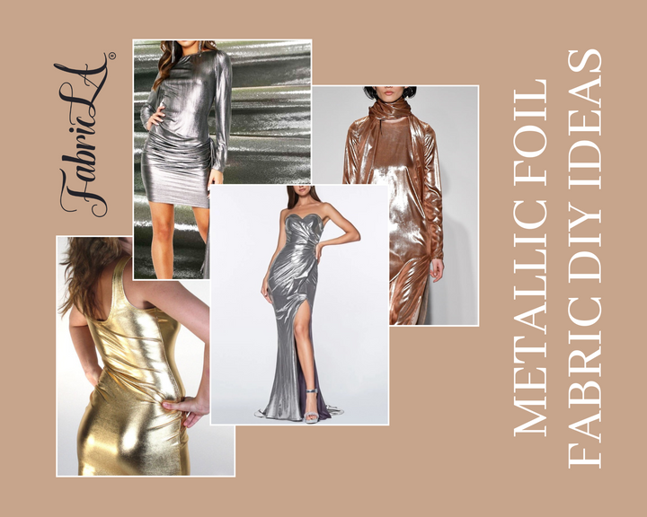 Hologram Metallic Foil Spandex Knit Fabric 4-Way Stretch, 60" Inch Wide | Silver Iridescent - FabricLA.com