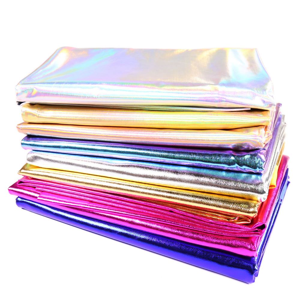 Metallic Lame Foil Spandex Knit Fabric | Many Colors - FabricLA.com