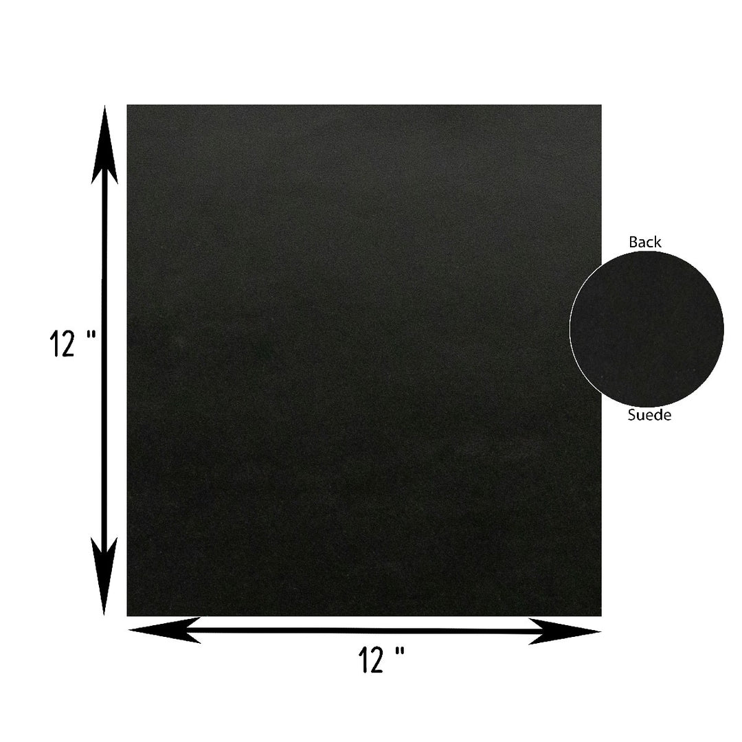 Genuine Leather Tooling and Crafting Sheets | Heavy Duty Full Grain Cowhide (1.2-1.4mm) | Navaro Black - FabricLA.com
