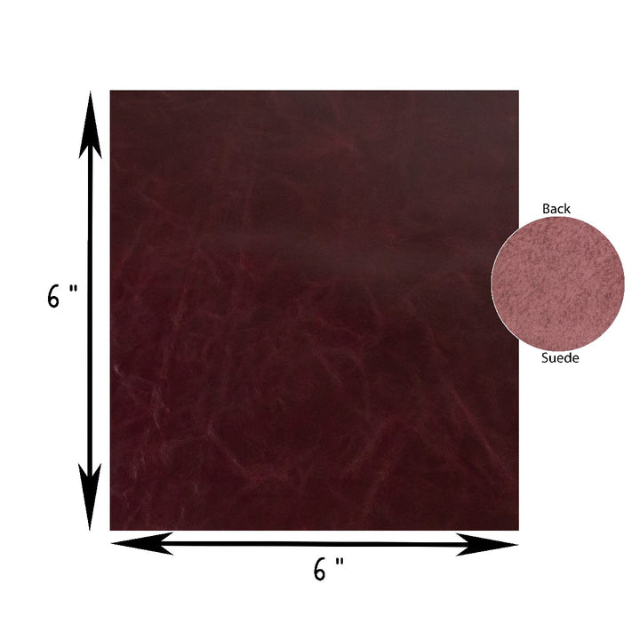 Genuine Leather Tooling and Crafting Sheets | Heavy Duty Full Grain Cowhide (1.1-1.3mm) | Navaro Burgundy - FabricLA.com
