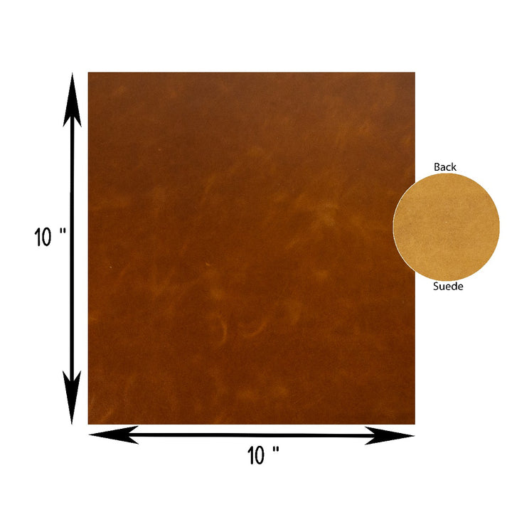 Genuine Leather Tooling and Crafting Sheets | Heavy Duty Full Grain Cowhide (1.1-1.3mm) | Navaro Cognac - FabricLA.com