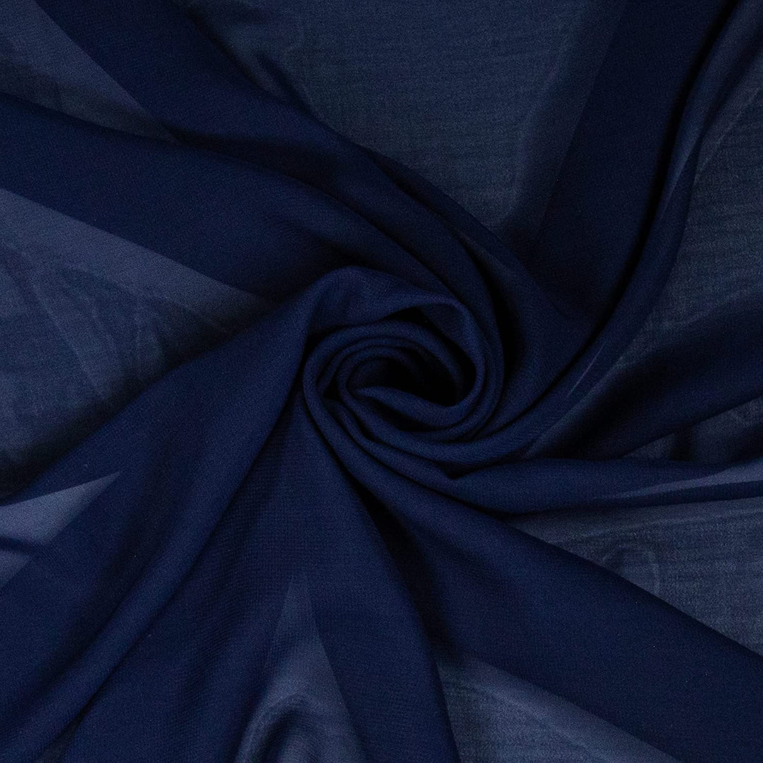 FabricLA Hi Multi Chiffon Fabric | Navy Dark - FabricLA.com