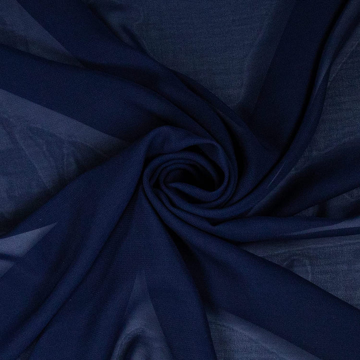 FabricLA Hi Multi Chiffon Fabric | Navy Dark - FabricLA.com