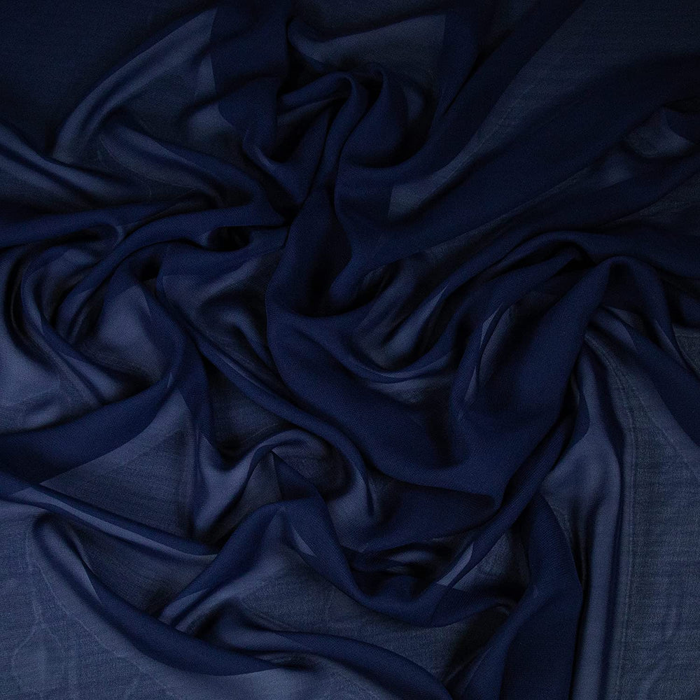 FabricLA Hi Multi Chiffon Fabric | Navy Dark - FabricLA.com
