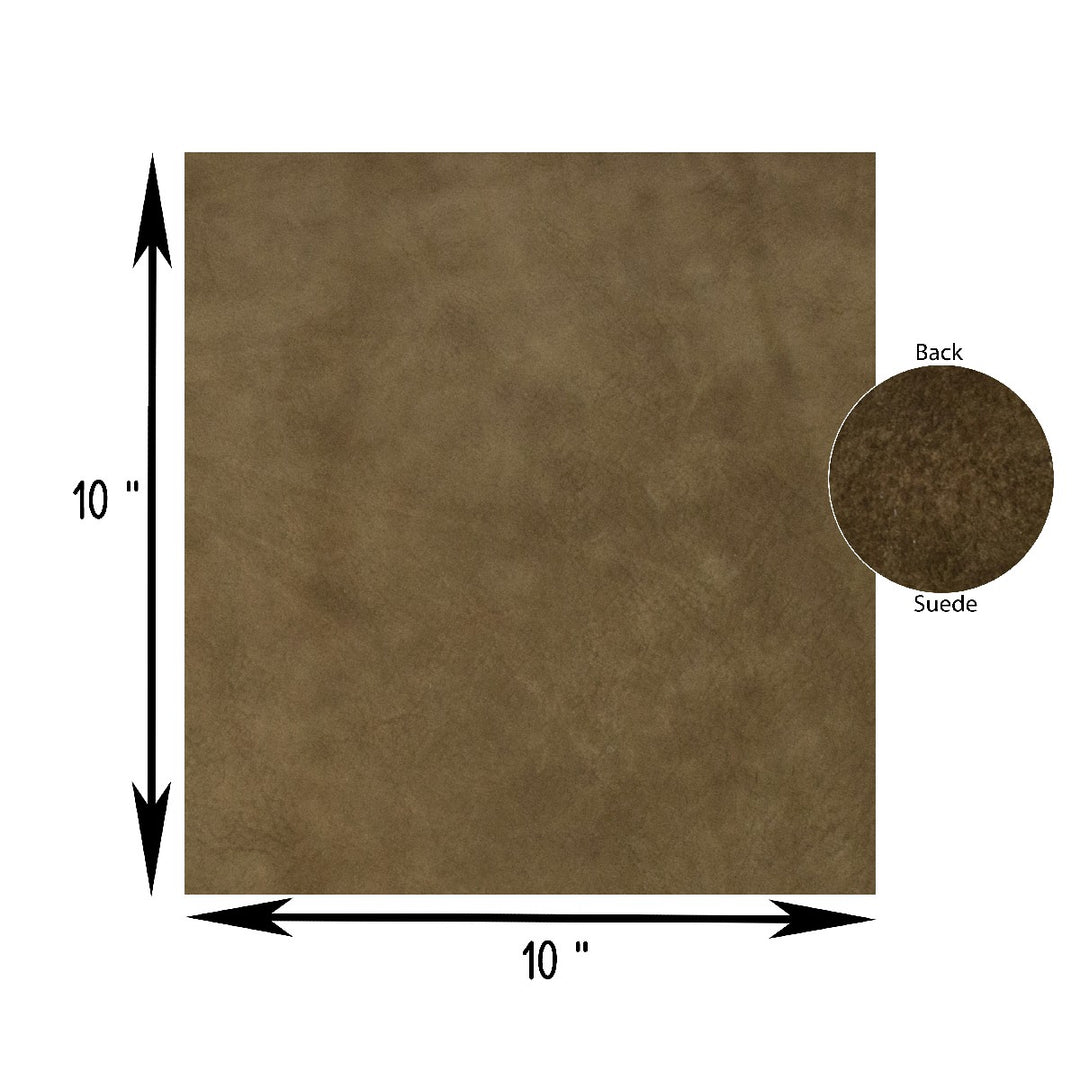 Genuine Leather Tooling and Crafting Sheets | Heavy Duty Full Grain Cowhide (2.5mm) | Nubuck Brown - FabricLA.com